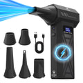 VEYORA Living Rechargeable Air Duster with Digital Display, LED Light & Multi-Nozzle Kit