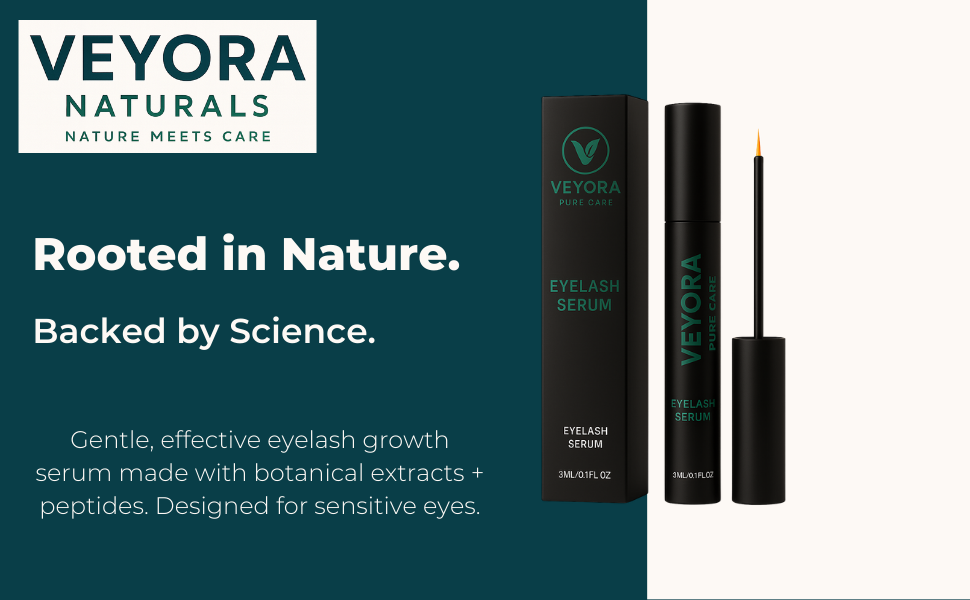 VEYORA Naturals Eyelash Serum with Precision Applicator, 3 ml