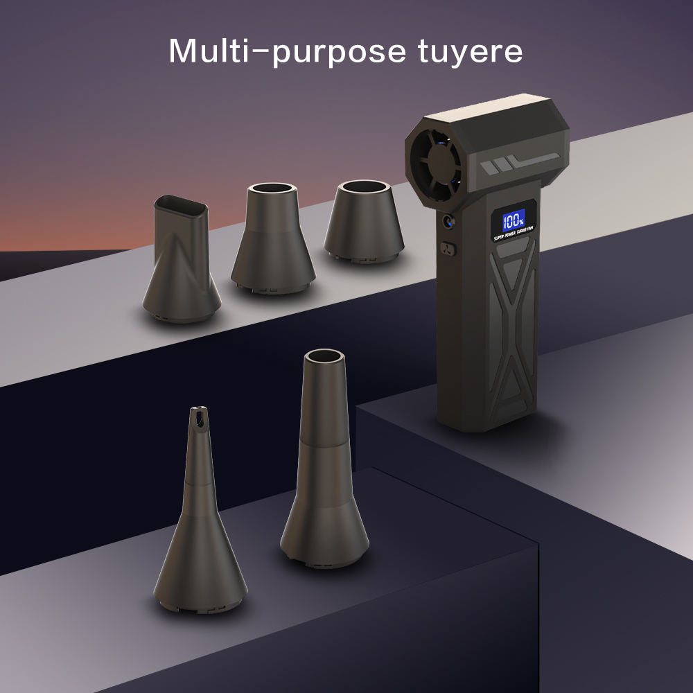 VEYORA Living Rechargeable Air Duster with Digital Display, LED Light & Multi-Nozzle Kit